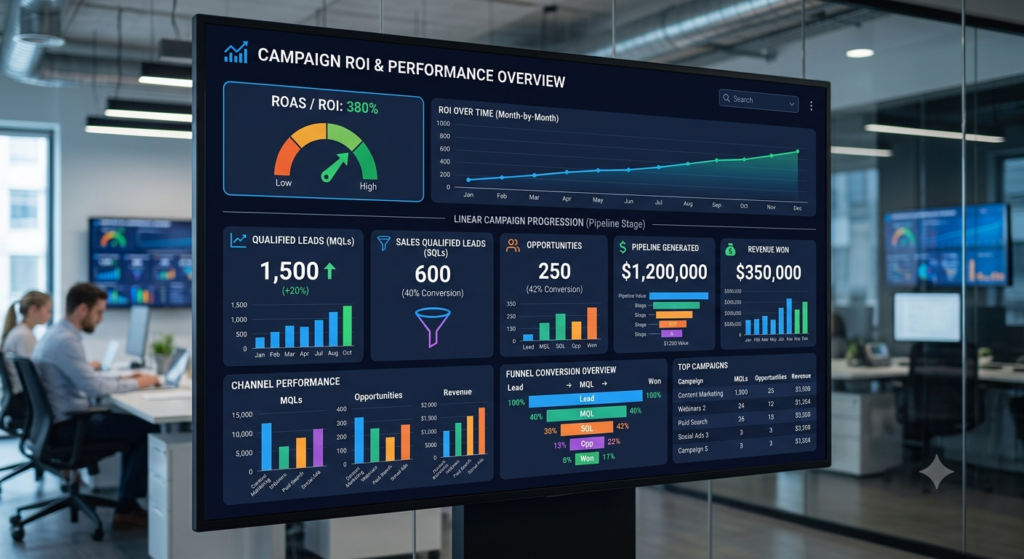 B2B campaign ROI and sales performance metrics